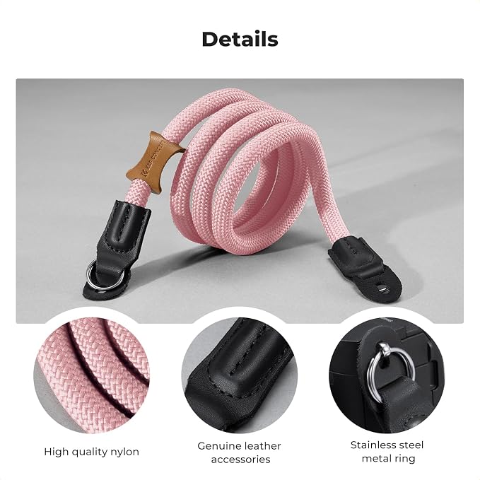 K&F CONCEPT Camera Neck Strap, 100cm Nylon Rope Camera Shoulder Strap - Image 5