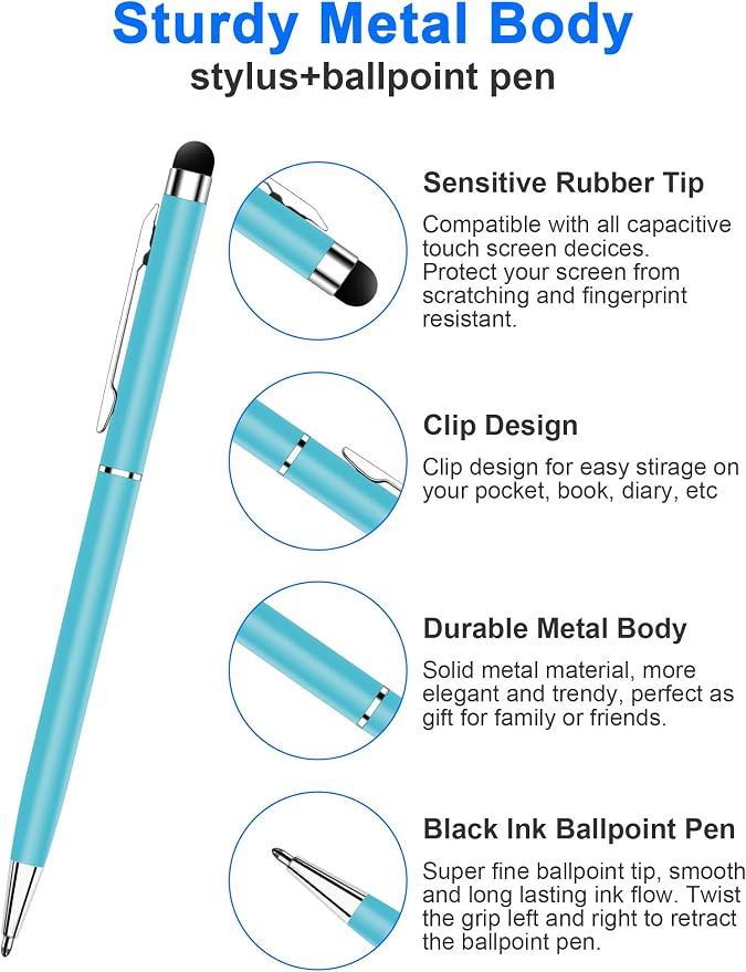 innhom 36 Pack Stylus Pens for Touch Screens Stylus Pen for iPad 2 in 1 - Image 5