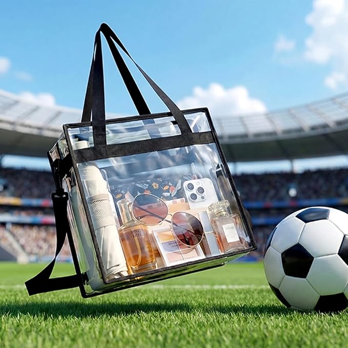 BAGAIL Clear Bags 12x6x12 Stadium Approved Clear Tote Bag - Image 2