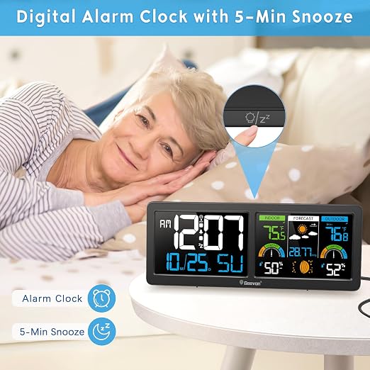 Geevon Weather Stations Wireless Indoor Outdoor Thermometer - Image 6