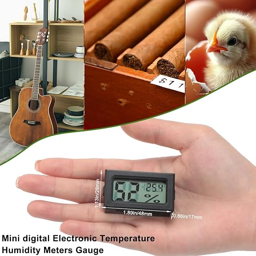 Kanayu 24 Pack Mini Digital Hygrometer Thermometers Indoor Humidity Monitor - Image 2