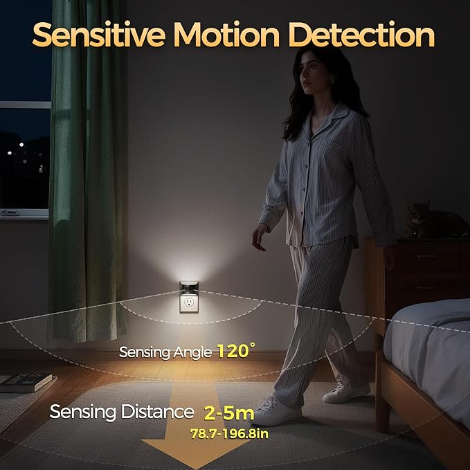 DORESshop LED Night Light, Night Lights Plug into Wall, 3 Mode Plug in Night - Image 4