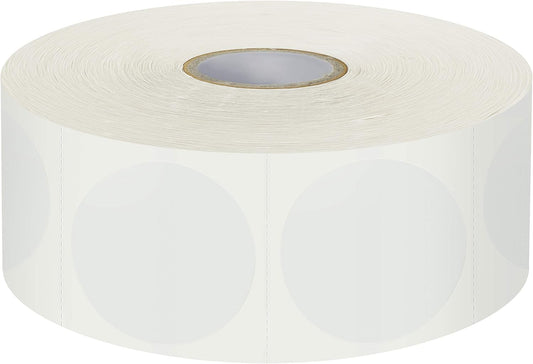 1500 PCS 1.5" Round Clear Transparent Package Envelope Mail Wafer Seal Sticker Labels Mega Bundle with Perforation Line in Roll