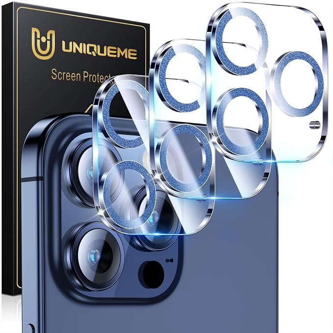 UniqueMe for 3 Pack iPhone 15 Pro/iPhone 15 Pro Max Camera Lens Protector by UniqueMe