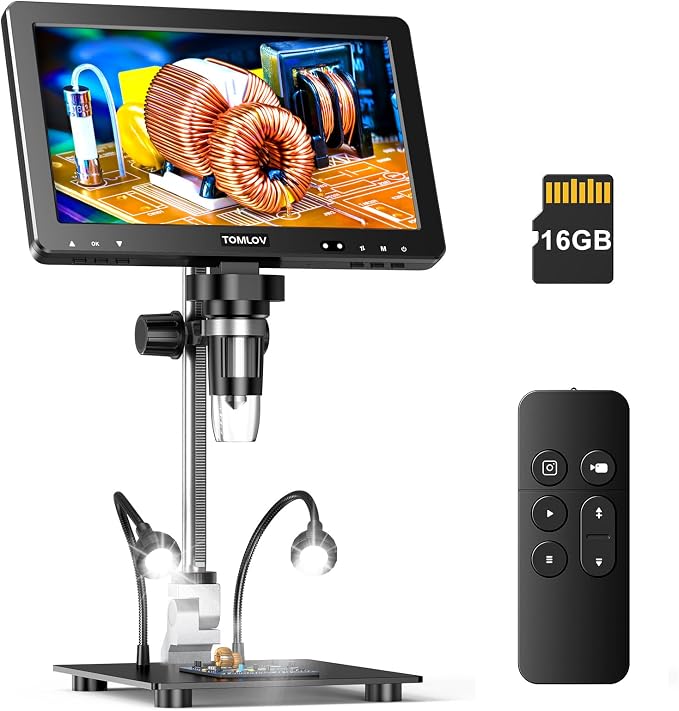 TOMLOV DM9 Max Digital Microscope: 20MP 10.1" 1500X HD IPS Coin Microscope by TOMLOV-MoreThanAMicroscope