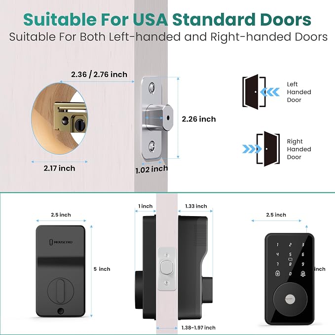 Smart Lock, 4-in-1 Keyless Entry Door Lock - Image 6
