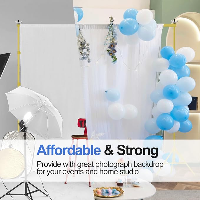 EMART Backdrop Stand 10x10ft Photo Studio Adjustable Background Stand Support - Image 6