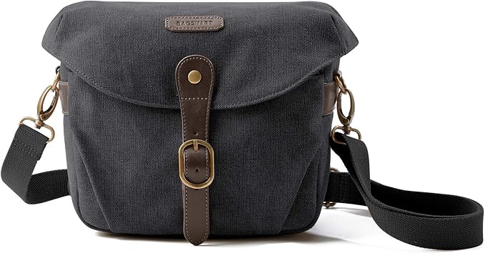 BAGSMART Camera Bag, SLR DSLR Canvas Crossbody Camera Case, Compact Camera by BAGSMART
