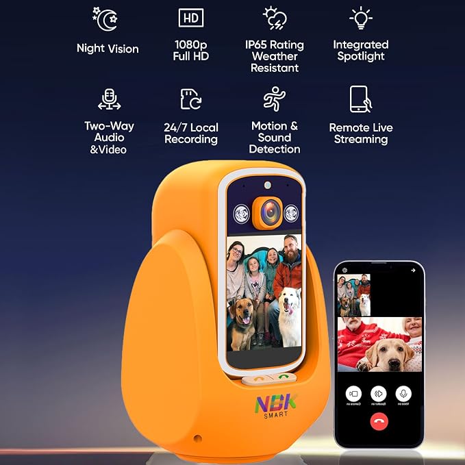 2 Way Camera Audio/Video, 2.8''Screen Pan/Tilt WiFi AI Motion Detection - Image 7