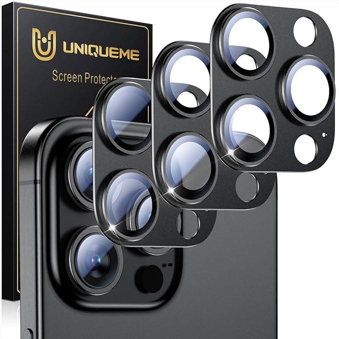 UniqueMe for 3 Pack iPhone 15 Pro/iPhone 15 Pro Max Camera Lens Protector by UniqueMe