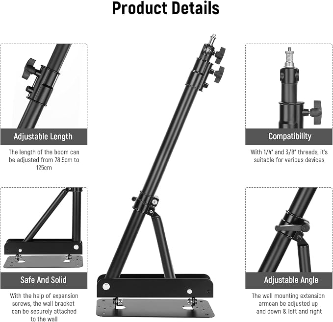 Neewer Wall Mounting Triangle Boom Arm - Image 8
