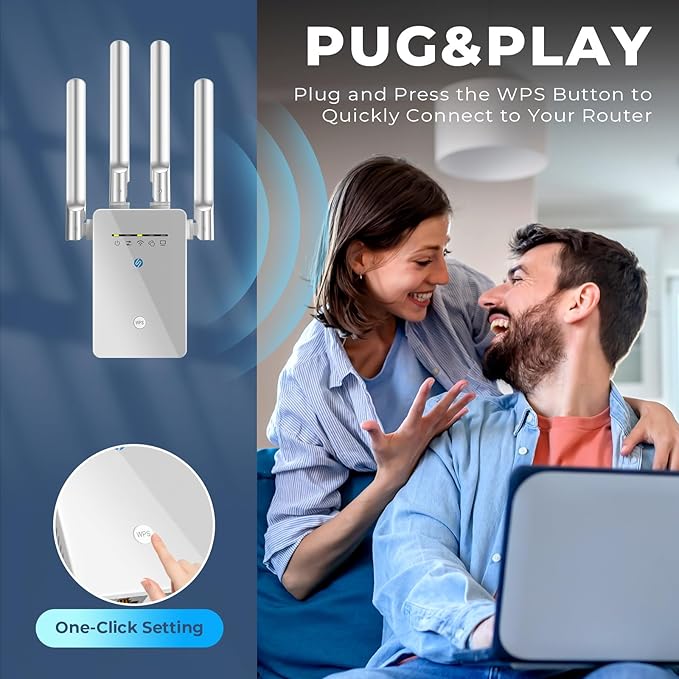WiFi Extender Signal Booster, Long Range Internet Booster Extender - Image 4