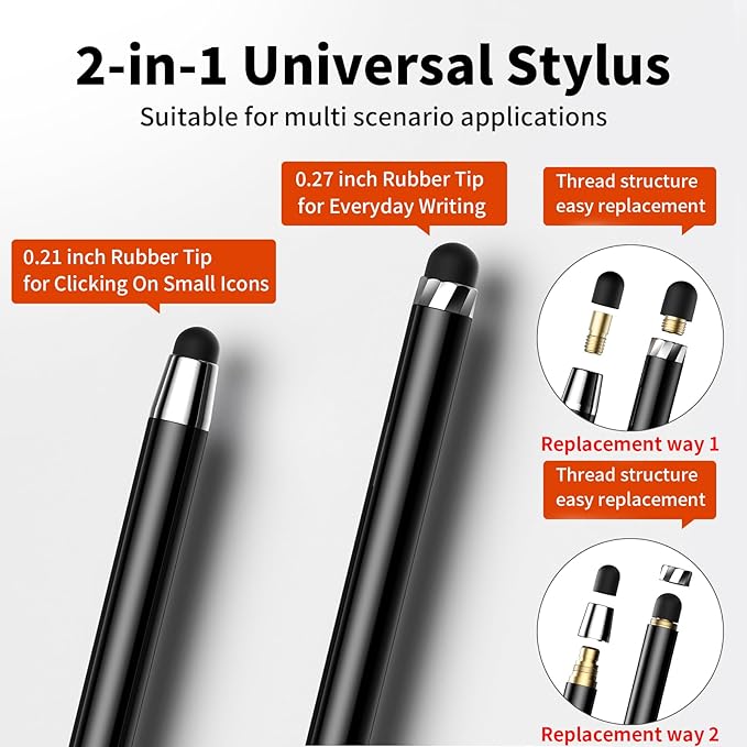 Stylus, Stylus Pen for Touchscreen ipad.2-in-1 Universal ipad Pencil | High - Image 4