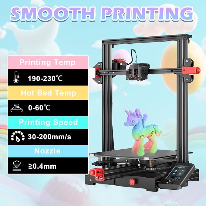 LOVOON 1.75mm 3D Printing Filament Bundle 2 KG, Silk and Matte Rainbow PLA - Image 6