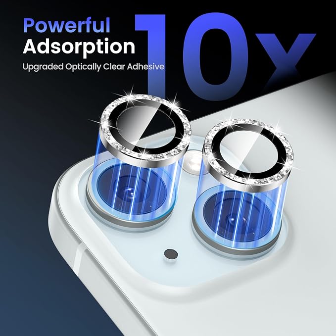 Tensea for iPhone 15 / iPhone 15 Plus Camera Lens Protector, 9H Tempered Glass - Image 6