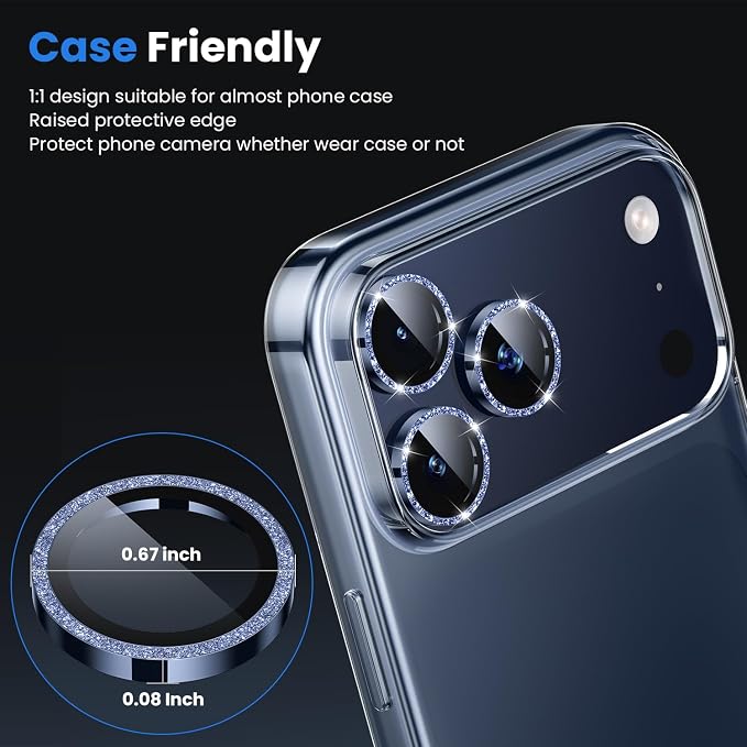 WSKEN for iPhone 17 Pro/iPhone 17 Pro Max Camera Lens Protector - Image 4