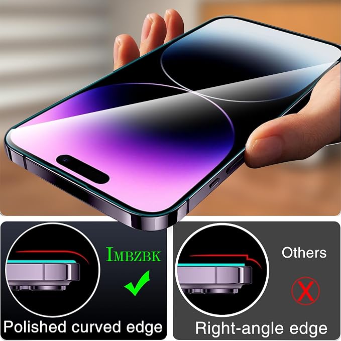 IMBZBK 3 Pack Screen Protector for iPhone 14 Pro Max Accessories, Case Friendly - Image 7