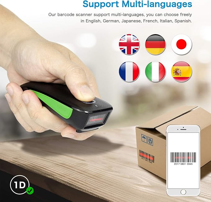 NETUM Mini Barcode Scanner Bluetooth Compatible, Small Portable USB Bar Code - Image 6