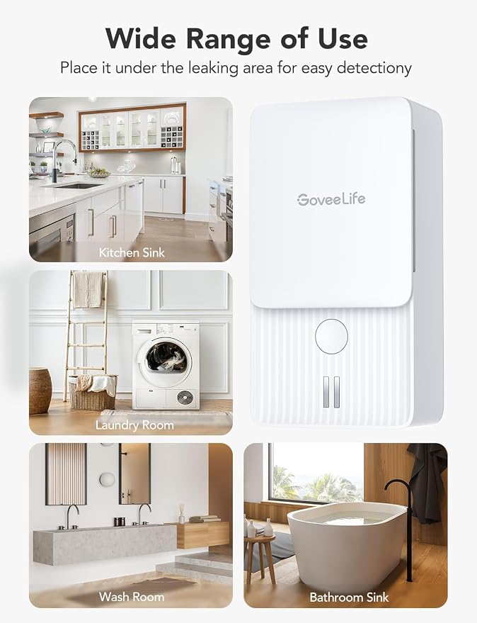 GoveeLife Water Leak Detectors 5 Pack, 100dB Adjustable Audio Alarm and Leak - Image 3