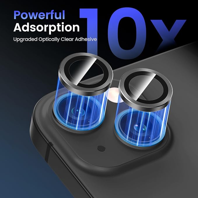 Tensea for iPhone 14 / iPhone 14 Plus Camera Lens Protector, 9H Tempered Glass - Image 6