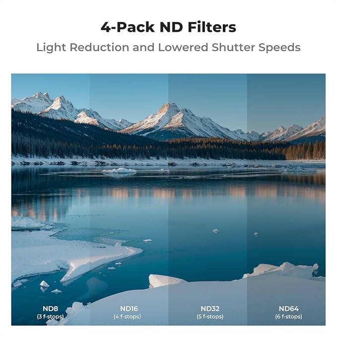 K&F CONCEPT ND Filter Set for DJI Air 3S, HD Optical Glass/Multi-Coated Drone - Image 4