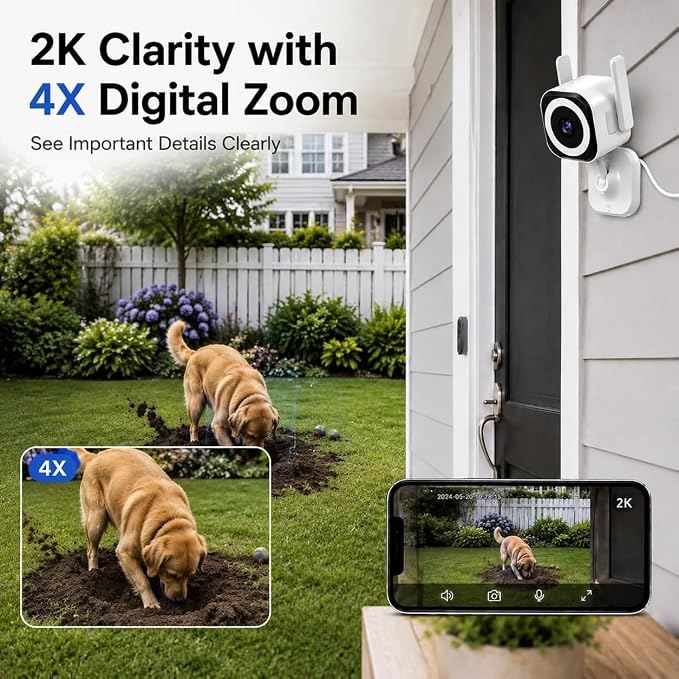 Cameras for Home Security Indoor Outdoor, Dual Antenna 5G/2.4G WiFi Security - Image 3