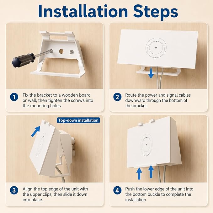 Router Mount for Starlink Gen 3, Standard 4X Mesh Router Mount Kit, Sturdy ABS - Image 6