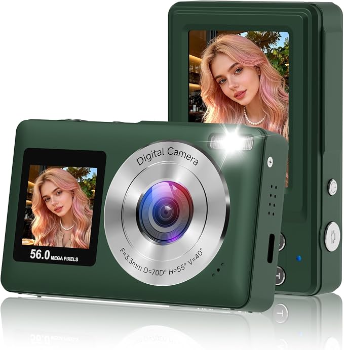 Digital Camera, 2026 Upgraded 56MP Dual Screens Digital Camera, Compact Cameras by CEYE