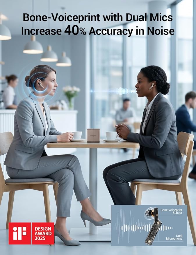 Timekettle W4 Translation Earbuds, Bone-Voiceprint Sensor - Image 2