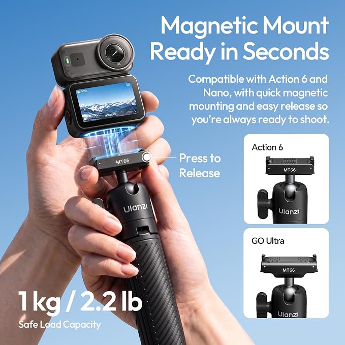 ULANZI MT66 Magnetic Mini Extension Rod Tripod - Image 4