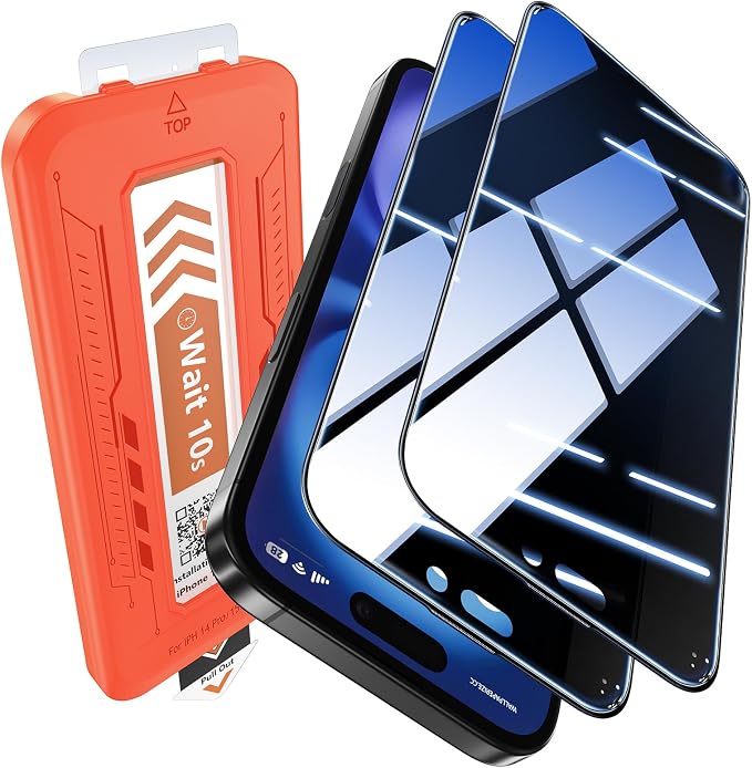 EGV Compatible for iPhone 16/iPhone 15 Privacy Screen Protector, Privacy Screen by WelcometoEGV