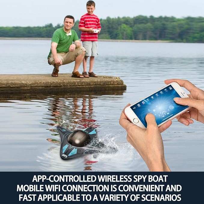 Mini RC Boat 6CH Waterproof WiFi Remote Control Camera Boat - Image 7