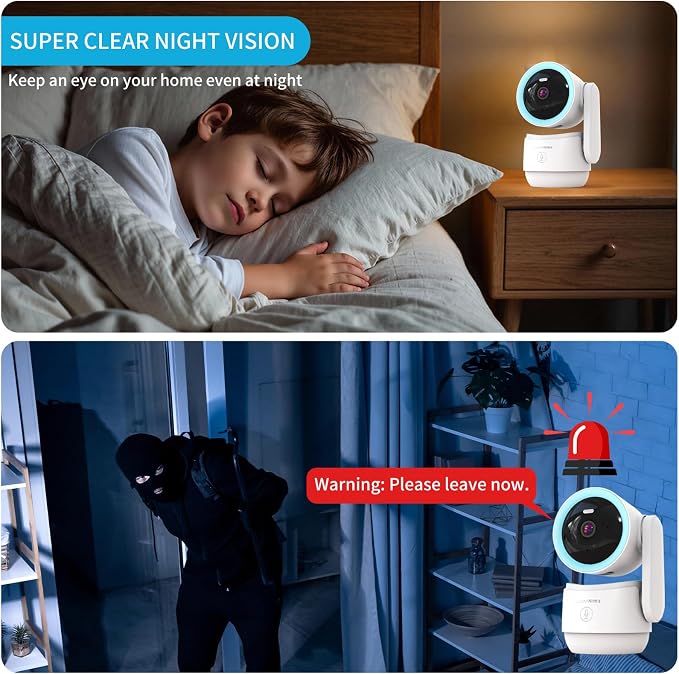 Indoor PTZ Security Camera, 2K 3MP Pan-Tilt - Image 6