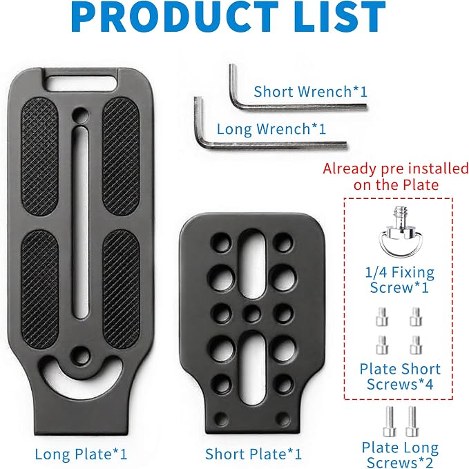 DSLR Camera L Bracket with 1/4" & 3/8" Screw Hole, Vertical Horizontal - Image 2