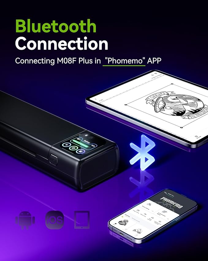 Phomemo M08F Plus Touchscreen Tattoo Stencil Printer, Compatible - Image 6
