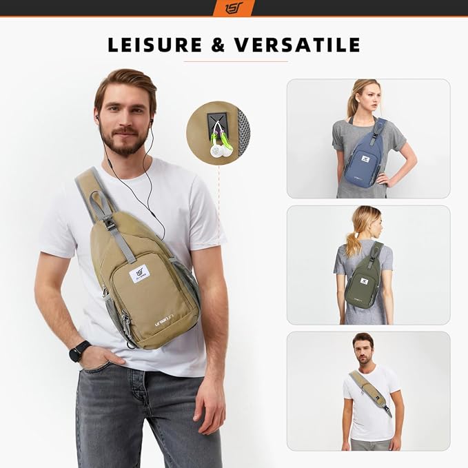 SKYSPER Sling Bag RFID Crossbody Sling Backpack Cross Body Shoulder Bag Travel - Image 6