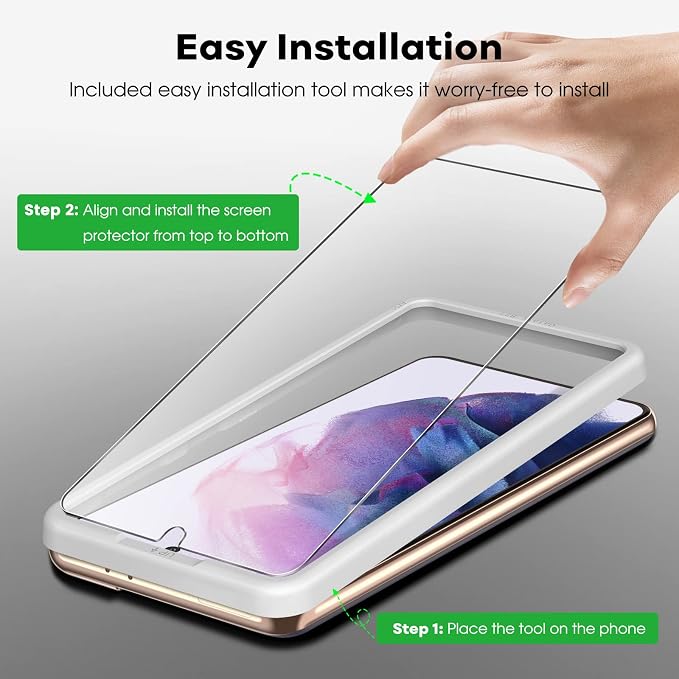 JETech Screen Protector for Samsung Galaxy S21 6.2-Inch - Image 4