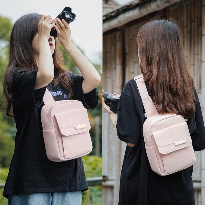 TULLIO Women Camera Bag, Small Lightweight Camera Sling Bag Waterproof - Image 6