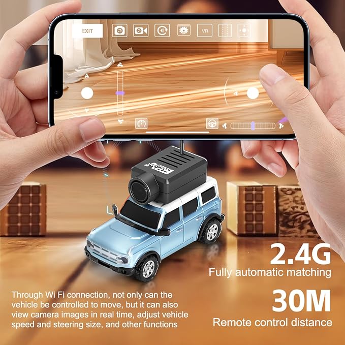 WLtoys 1:64 Mini RC Cars, 2.4G FPV Remote Control Toy Car - Image 4