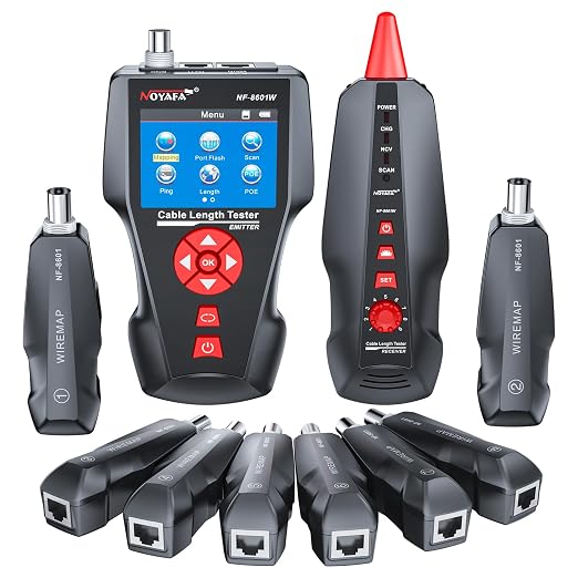 NOYAFA NF-8601W Network Cable Tester, LAN Ethernet Cable Tester RJ45 UTP STP by NOYAFA
