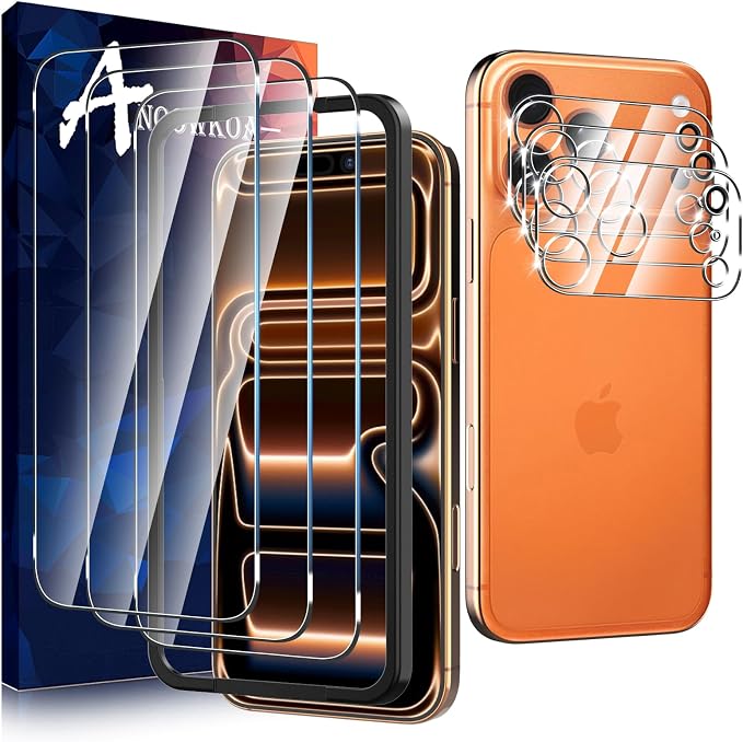 Anoowkoa 3 Pack for iPhone 17 Pro Max 6.9" Screen Protector + iPhone17 Pro Max by Anoowkoa