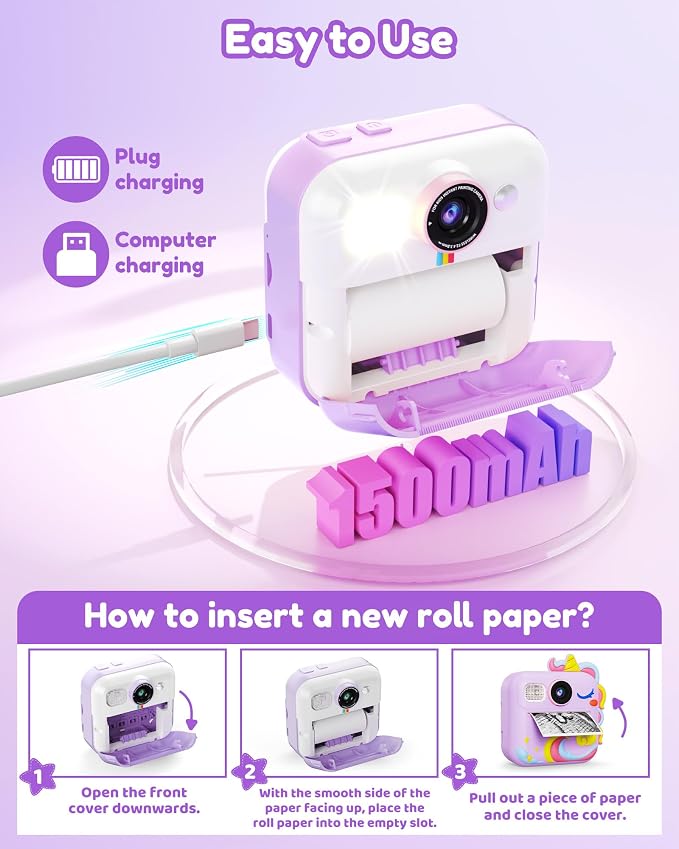 KOKODI Kids Camera Instant Print, Toddler Cameras Christmas Birthday Gifts - Image 7