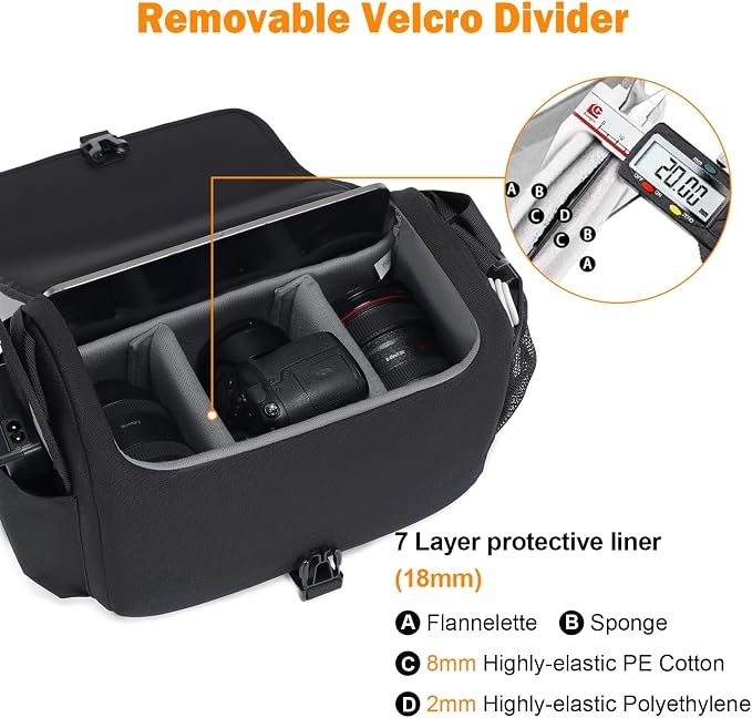 CADeN Camera Bag Case Shoulder Crossbody Bag Compatible - Image 3