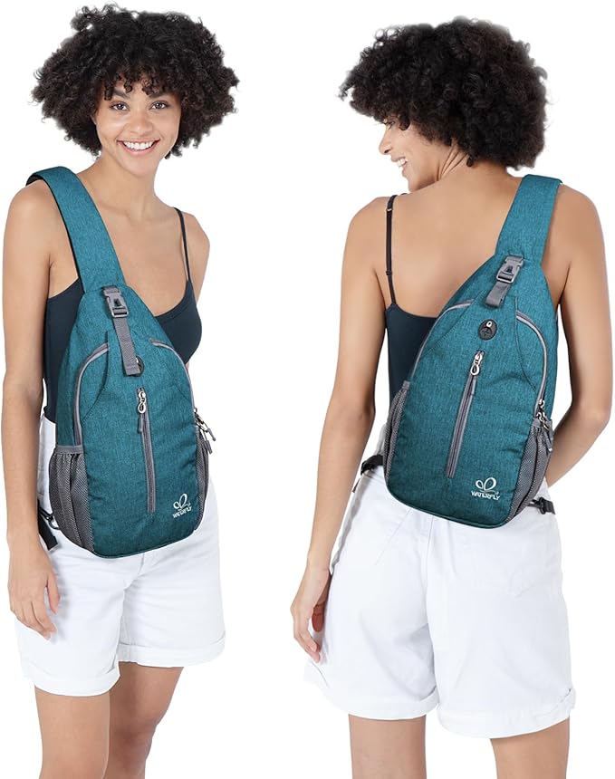 WATERFLY Small Hiking Sling Bag: Crossbody Sling Backpack Chest Bag Daypack - Image 6