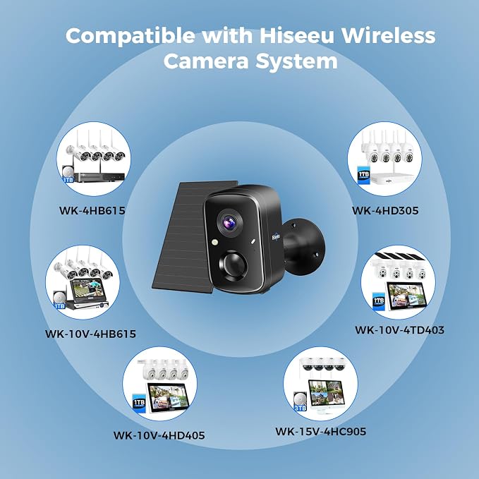 Hiseeu Security Cameras Wireless Outdoor, PIR/AI Motion Detection, Waterproof - Image 7