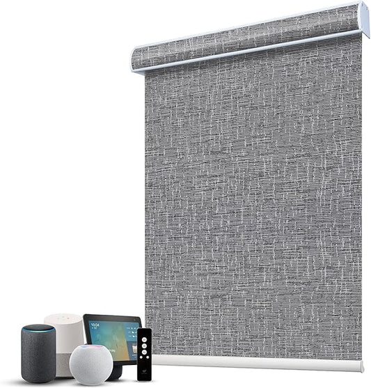 SmartWings Motorized 100% Blackout Shades Blinds, Custom Size, Cordless Window by SmartWings