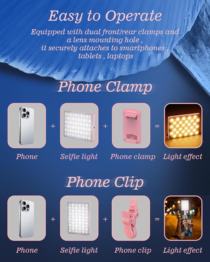 60 LED Portable Selfie Light Video Conference Lighting - Image 5