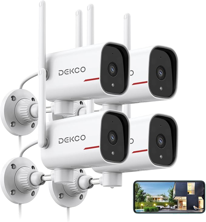 DEKCO 4 Pack Wired Home Camera Outdoor by DEKCO_LIFE