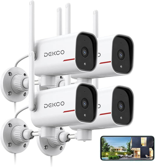 DEKCO 4 Pack Wired Home Camera Outdoor by DEKCO_LIFE