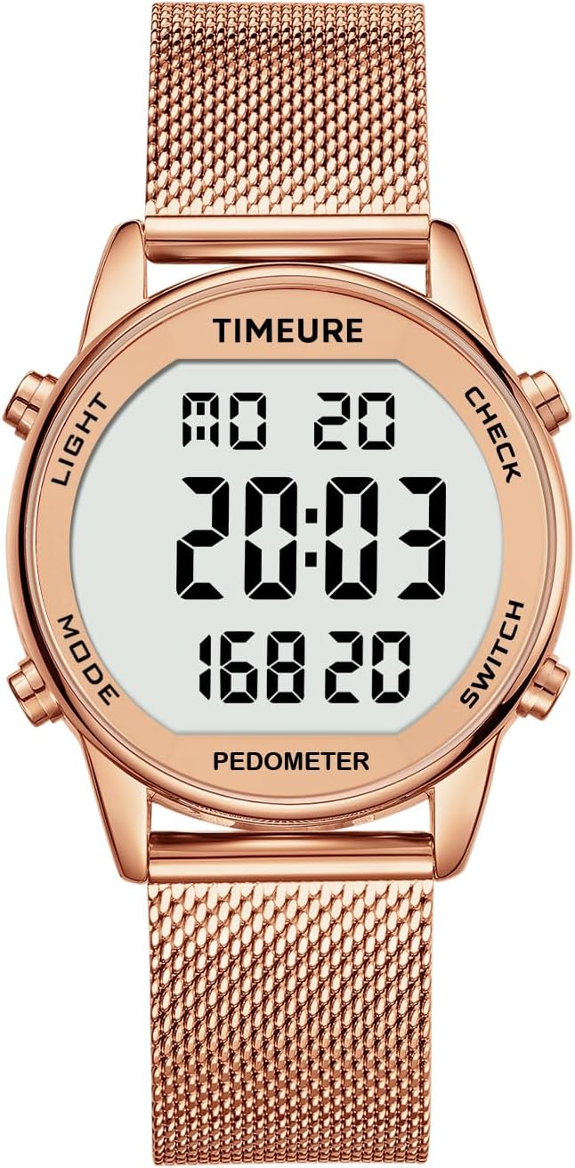 Women's Step Counter Pedometer Watch by TIMEURE